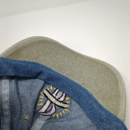 Riders Slideback Hat Blue One Size Adjustable Colorblock Denim 6 Panel