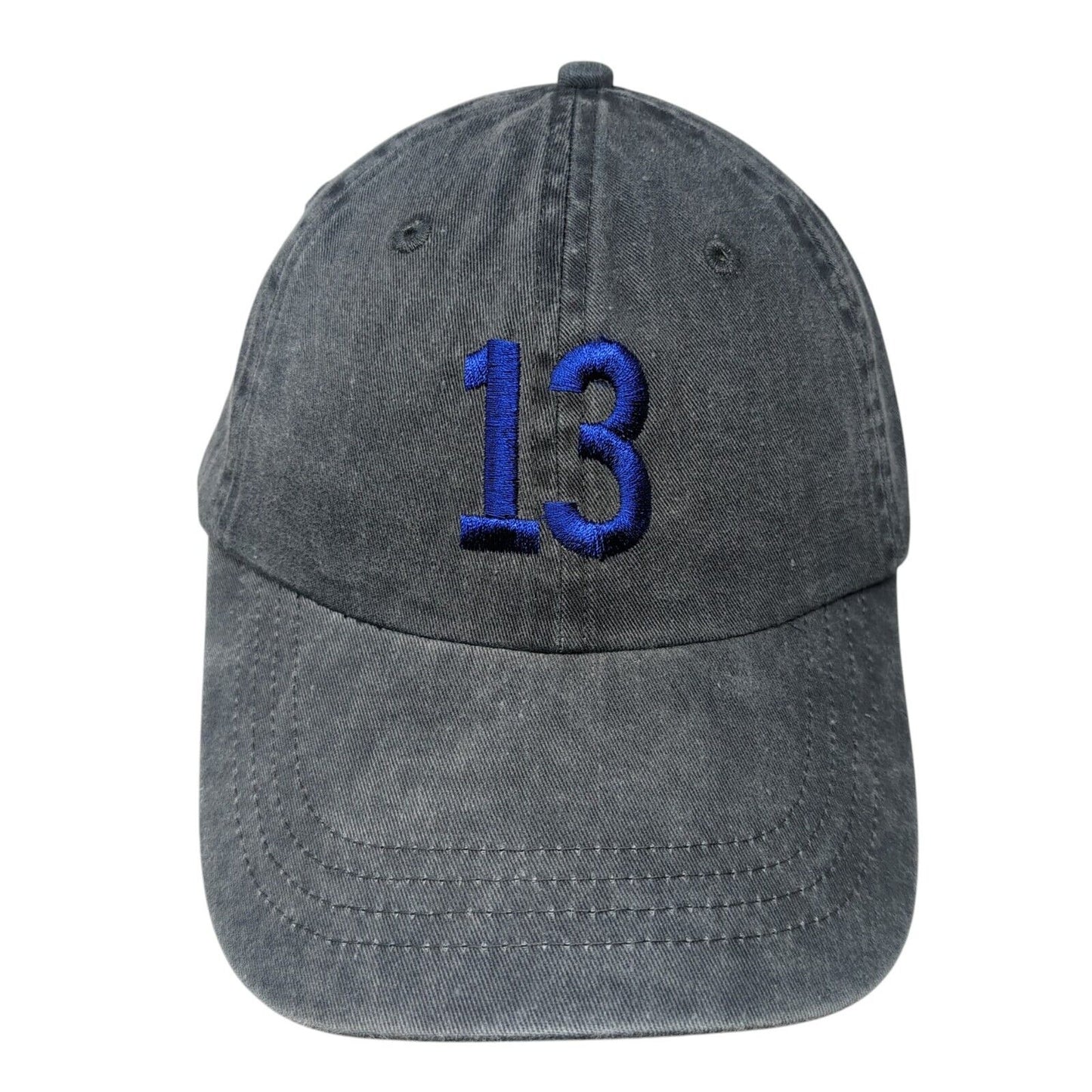 Number 13 Reberry Air Racing Slideback Hat Gray One Size Port & Company