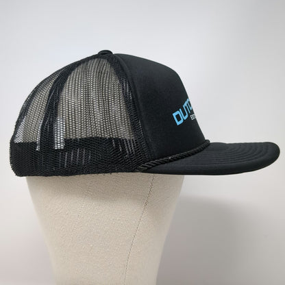 Dutch Bros 5 Panel Black One Size Mesh Back Rope Hat Windmill Logo Slideback