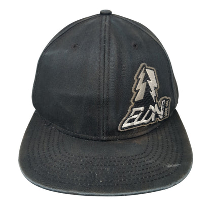 Elon Bike Co Snapback Hat Black One Size Adjustable Solid 6 Panel