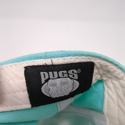 Queen Bee Strapback Hat Blue One Size Adjustable Glitter 6 Panel Pugs Cotton