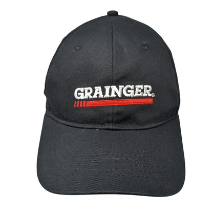Grainger Strapback Hat Black One Size Adjustable Embroidered 6 Panel Halo