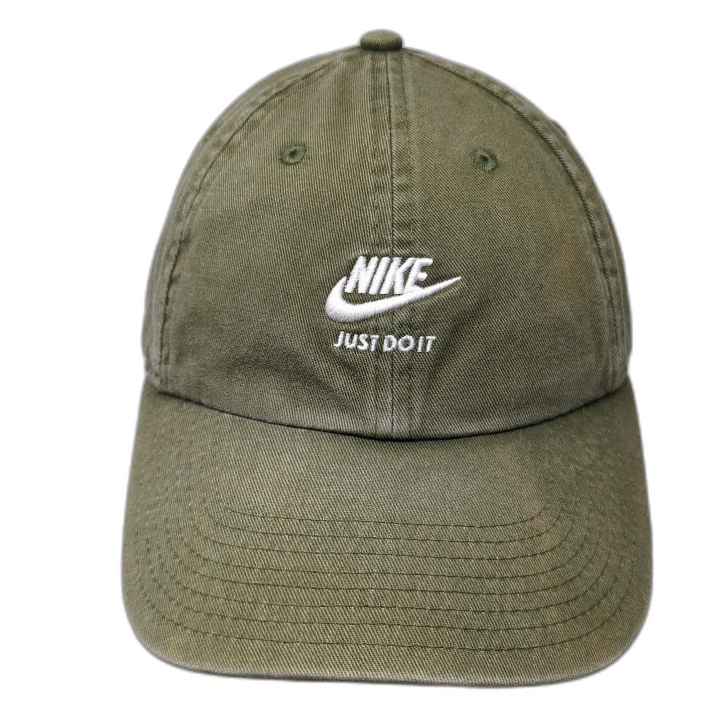Nike Baseball Cap Green One Size Just Do It Heritage 86 Swoosh Slideback Hat