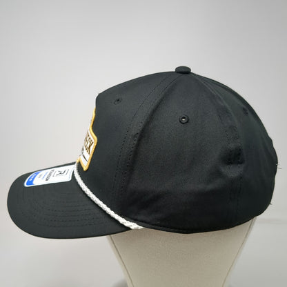 Richardson 5 Panel Black Hat One Size Boot Check Sports Ranch Rope Snapback