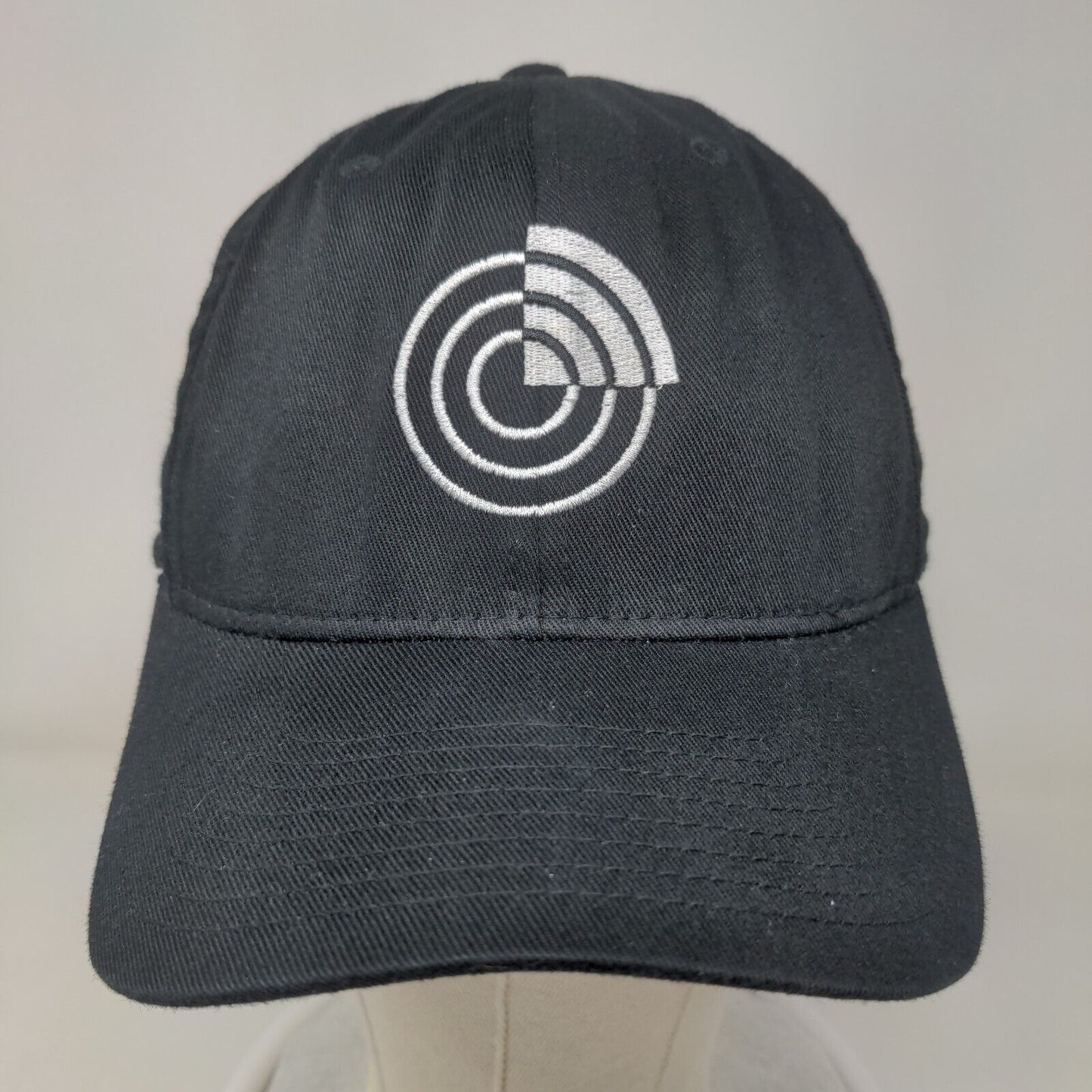 Flexfit Fitted Hat Black Small-Medium Embroidered Logo 6 Panel Yupoong