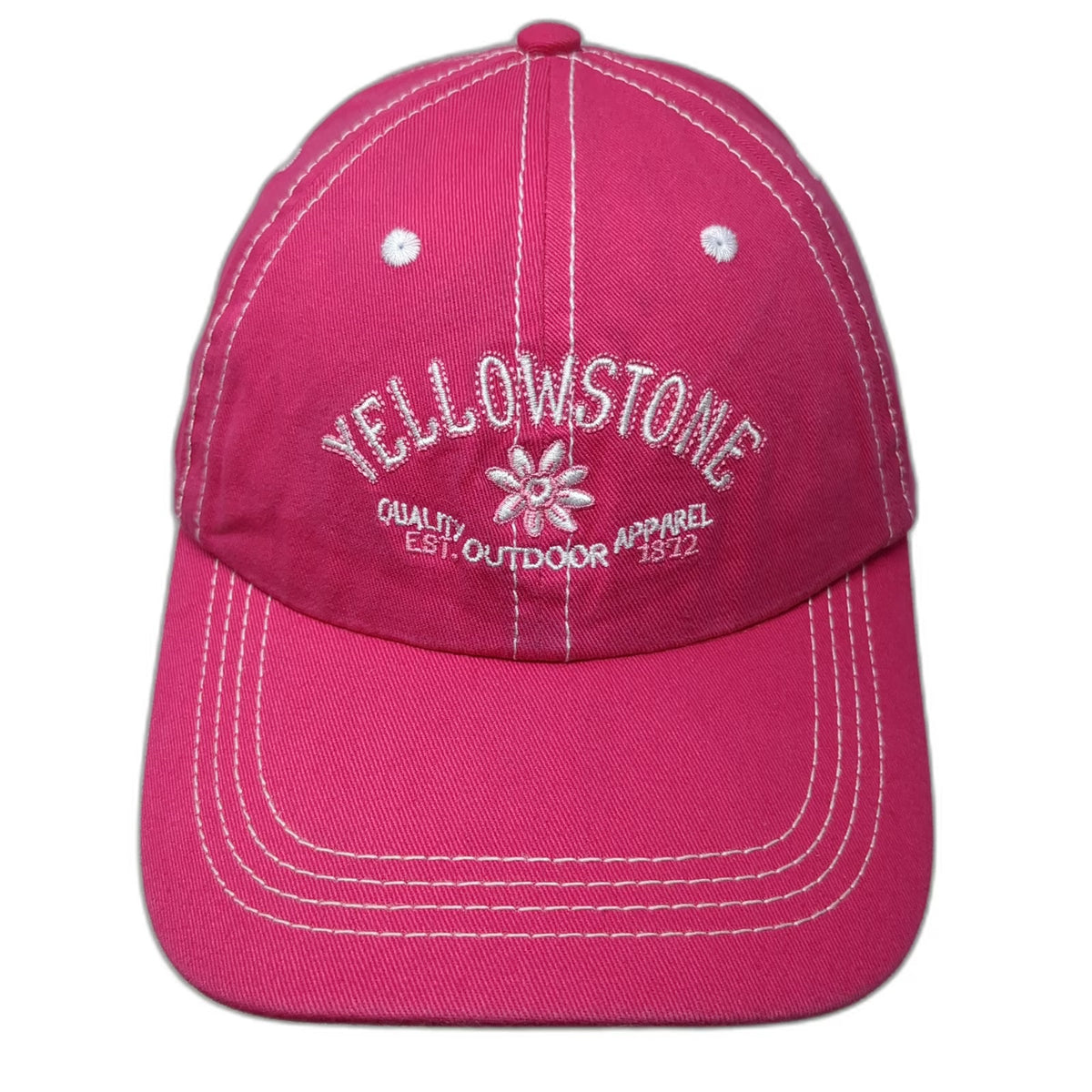 Park Mountain Baseball Cap Pink One Size Yellowstone Flower Contrast Stitching