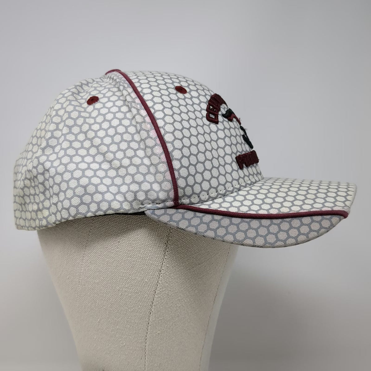 Buck's Bags Baseball Cap Gray Red XL Centennial Patriots Honeycomb Fitted Hat