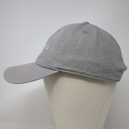 Otto Baseball Cap Gray One Size Alani Nu Logo Cotton Slideback Buckle Curved Hat
