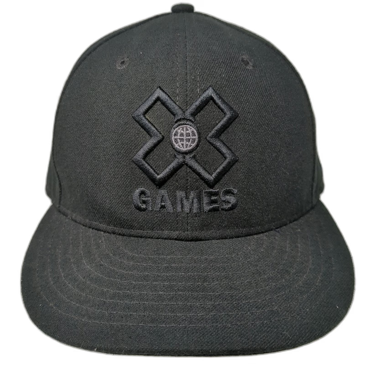 New Era X Games Snapback Black One Size Hat 9FIFTY Flat Brim Embroidered Globe