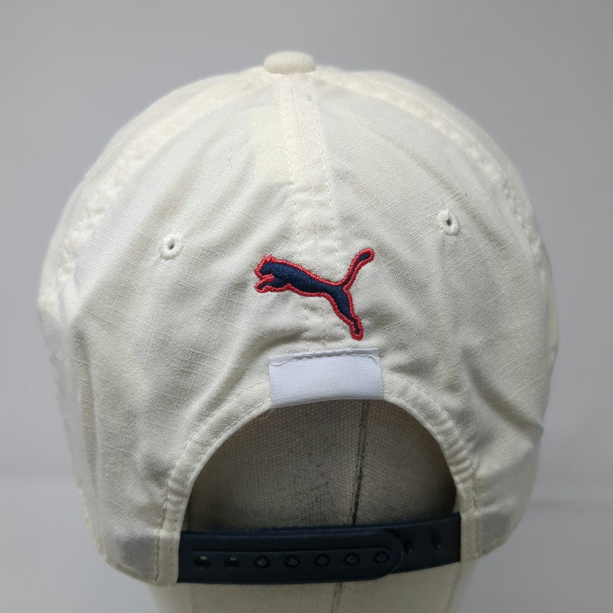 Puma Snapback Hat White Blue One Size Enjoy Golf 110 Flexfit Patch Embroidered