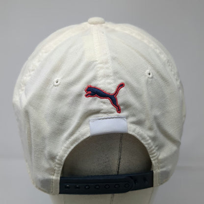 Puma Snapback Hat White Blue One Size Enjoy Golf 110 Flexfit Patch Embroidered