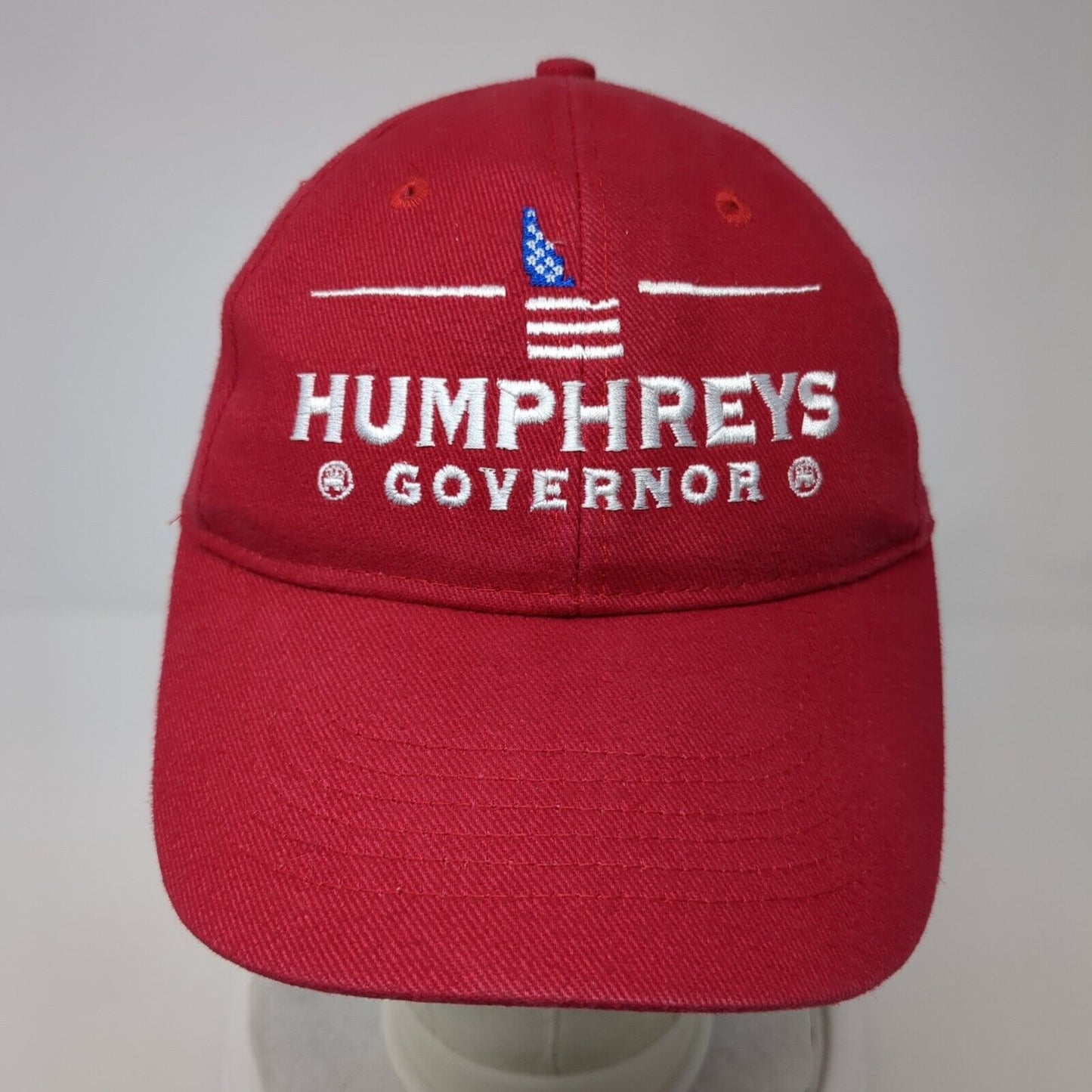 Humphreys Governor Slideback Hat Red One Size Adjustable Port & Company Cotton