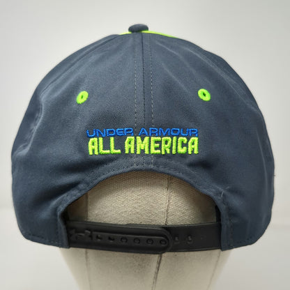 Under Armour All America Snapback Hat Gray One Size Neon Shield Patch Piping