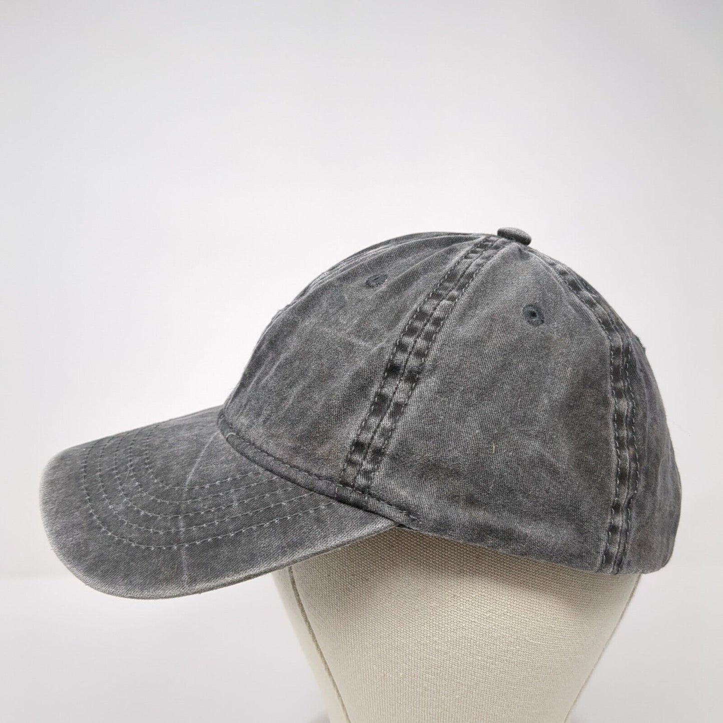 Unbranded Slideback Hat Gray Black Soot One Size Adjustable Solid Blank