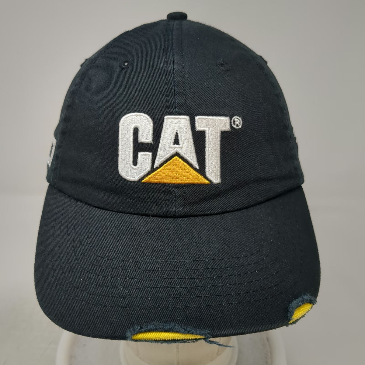 Caterpillar Baseball Cap Black Yellow One Size World's 785 Truck Simplot Hat
