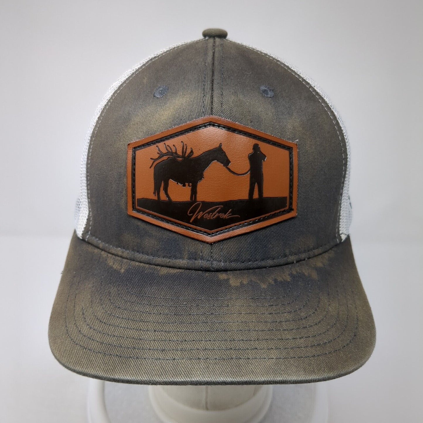 Westrek Patch Snapback Mesh Back Trucker Hat Black One Size Adjustable