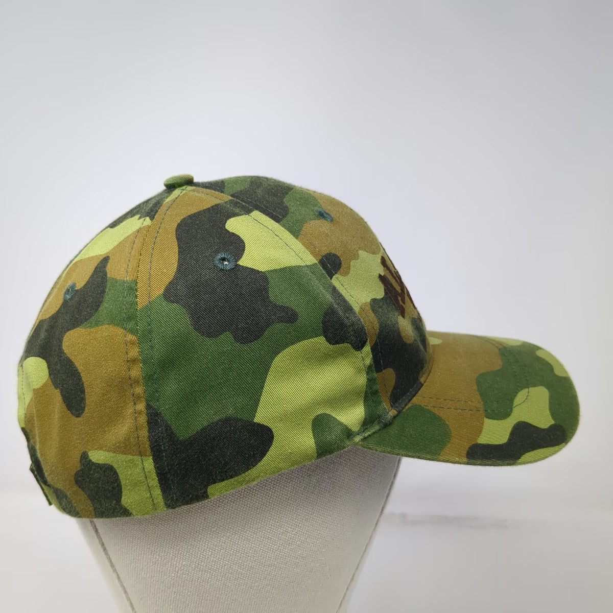 Alaska Gear Baseball Cap Green Camo One Size Embroidered Last Frontier Hat