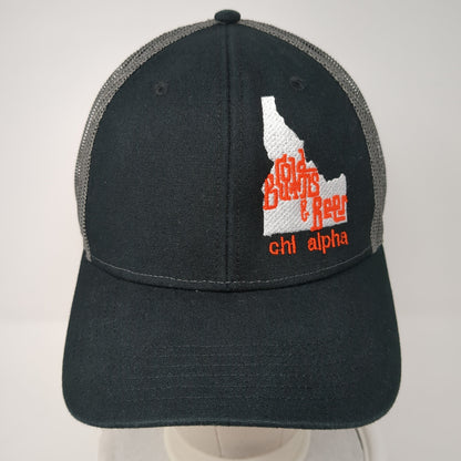 Chi Alpha Snapback Trucker Hat Black One Size Adjustable Mesh Back Otto