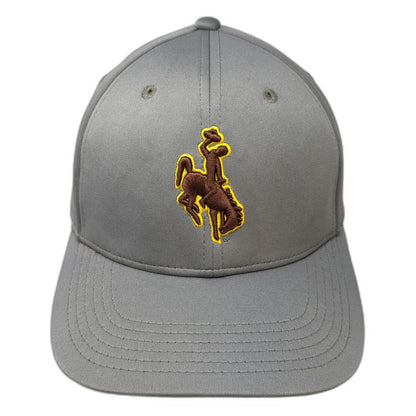 Wyoming Cowboys NCAA Legacy Cap Gray XL Flex Fit Embroidered Bucking Horse Hat