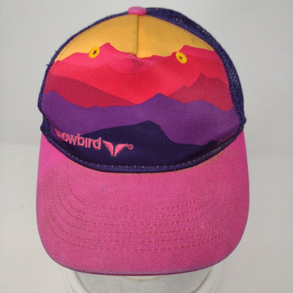Snowbird Mountain Snapback Mesh Back Trucker Hat Multi One Size