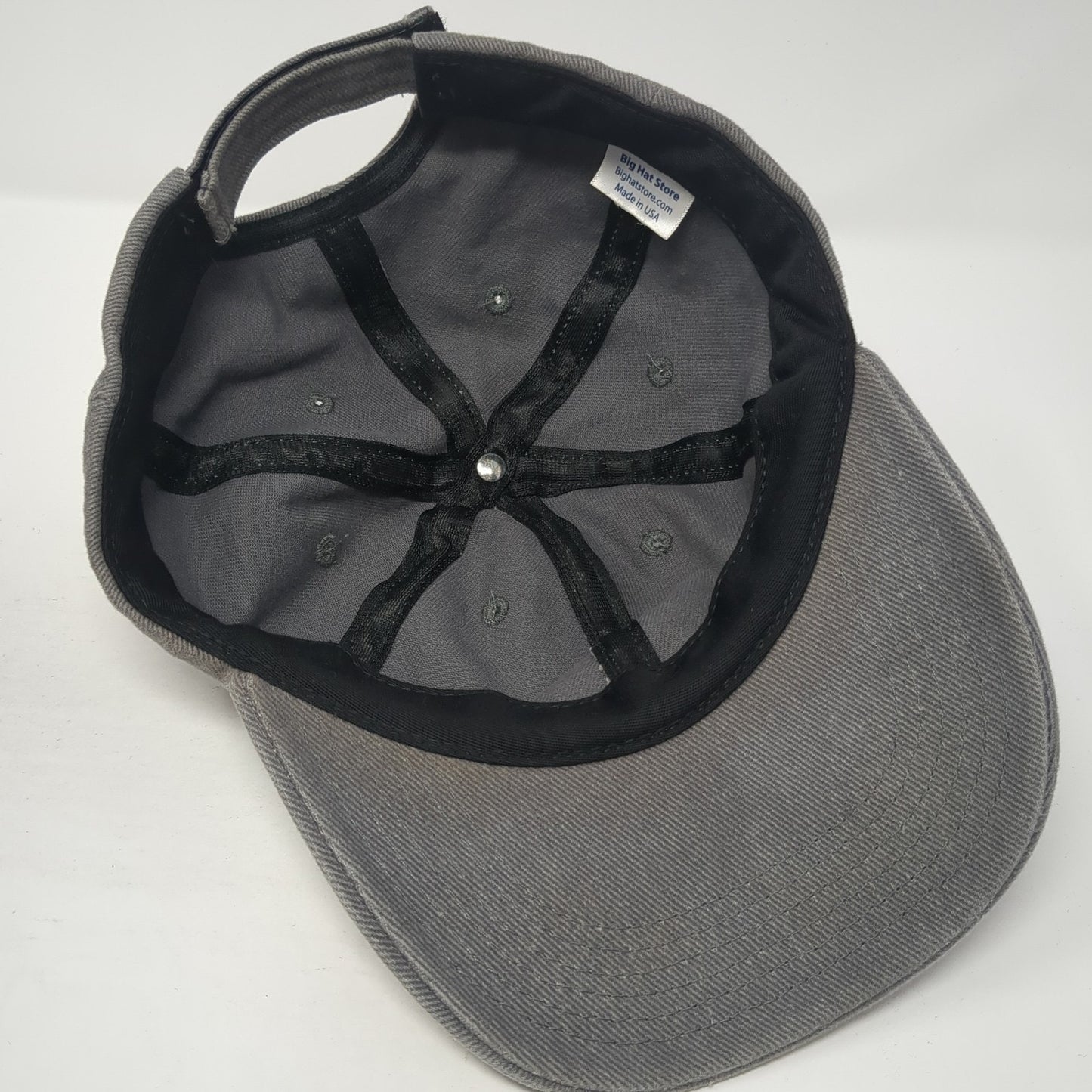 Unbranded Strapback Hat Gray One Size Adjustable Vent Holes Outdoor Blank