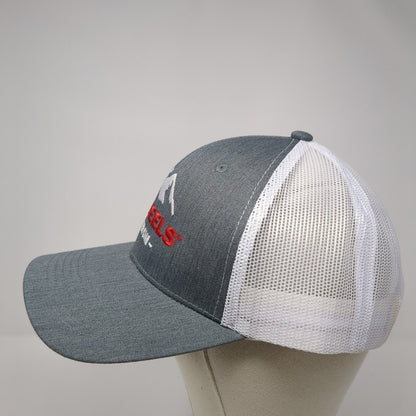 Scheels Meridian Snapback Mesh Back Trucker Hat Gray One Size Embroidered