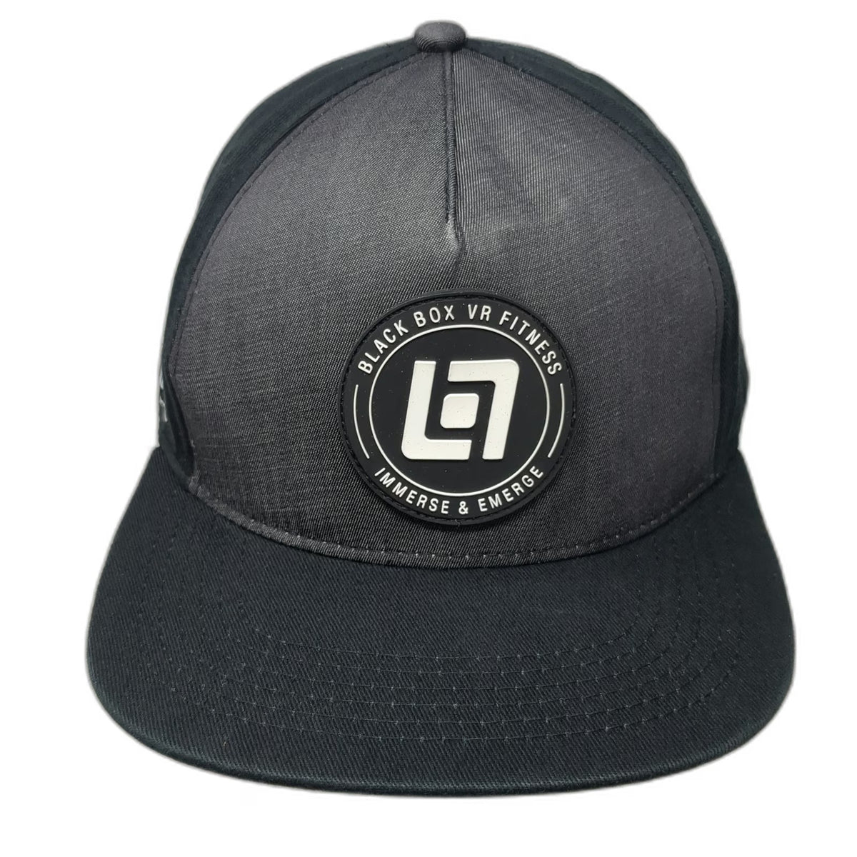 Black Box VR Fitness 5 Panel Black Hat One Size Snapback Level Up Your Life