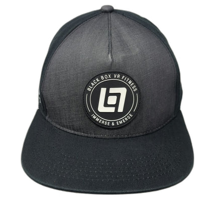 Black Box VR Fitness 5 Panel Black Hat One Size Snapback Level Up Your Life