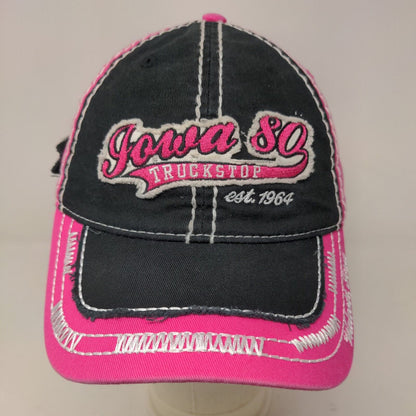 Iowa 80 Truckstop Women's Slideback Hat Pink OSFM Embroidered Stitched Logo