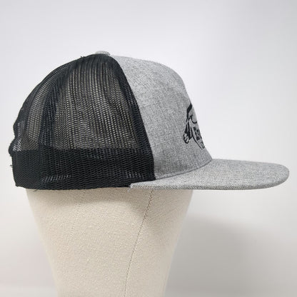 Trucker Hat Gray One Size Escondido Exotics Logo Mesh Snapback Flat Brim Hat