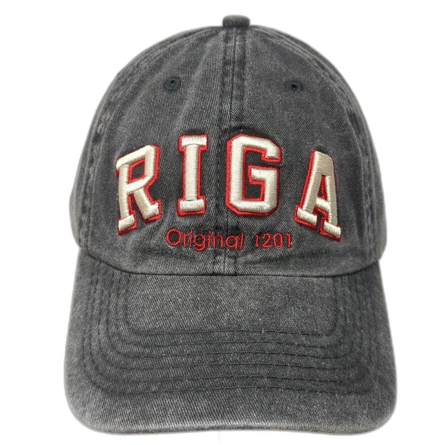 Robin Ruth Baseball Cap Gray OSFM Riga Latvia Souvenir Travel Hat Cotton Logo