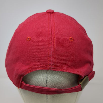City Hunter Baseball Cap Red One Size Slideback Cotton Cartoon Eyes Graphic Hat