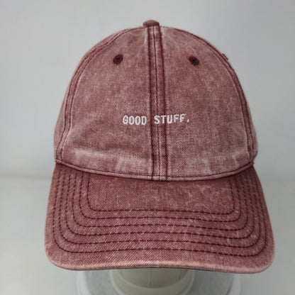 Good Stuff Slideback Hat Red OSFM Solid Adjustable Embroidered Otto
