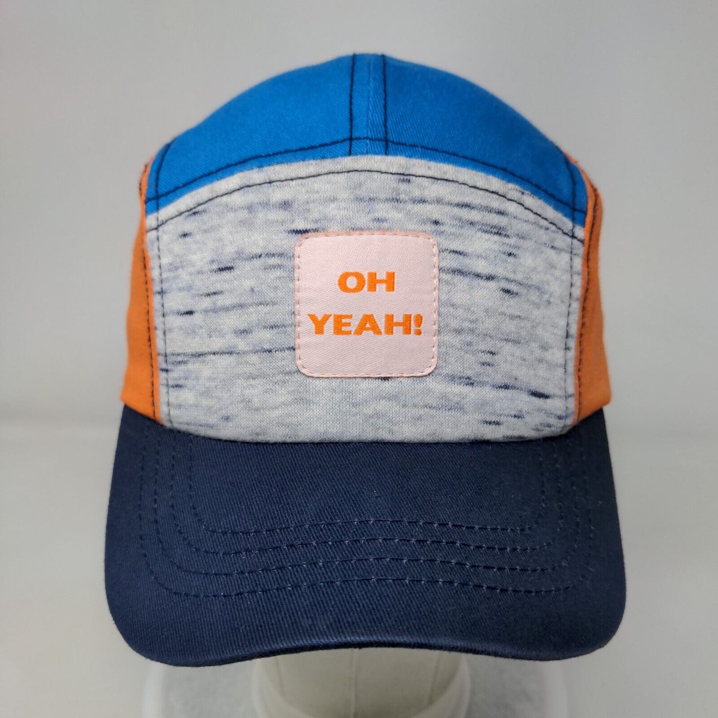 Oh Yeah! Strapback 5 Panel Hat Multi One Size Colorblock Vent Holes