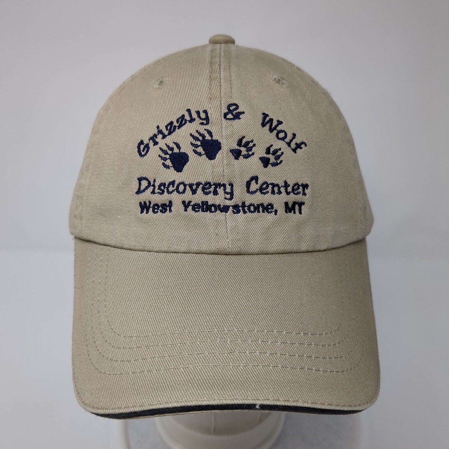 Grizzly & Wolf Discovery Center Strapback Hat Tan One Size Port Authority