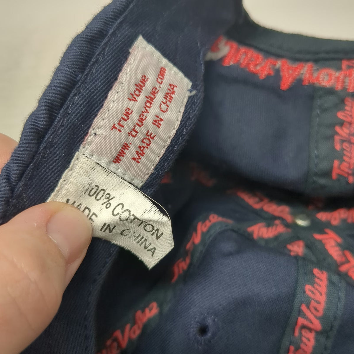 True Value Baseball Cap Blue One Size Strapback Cotton Help Is Around Corner Hat