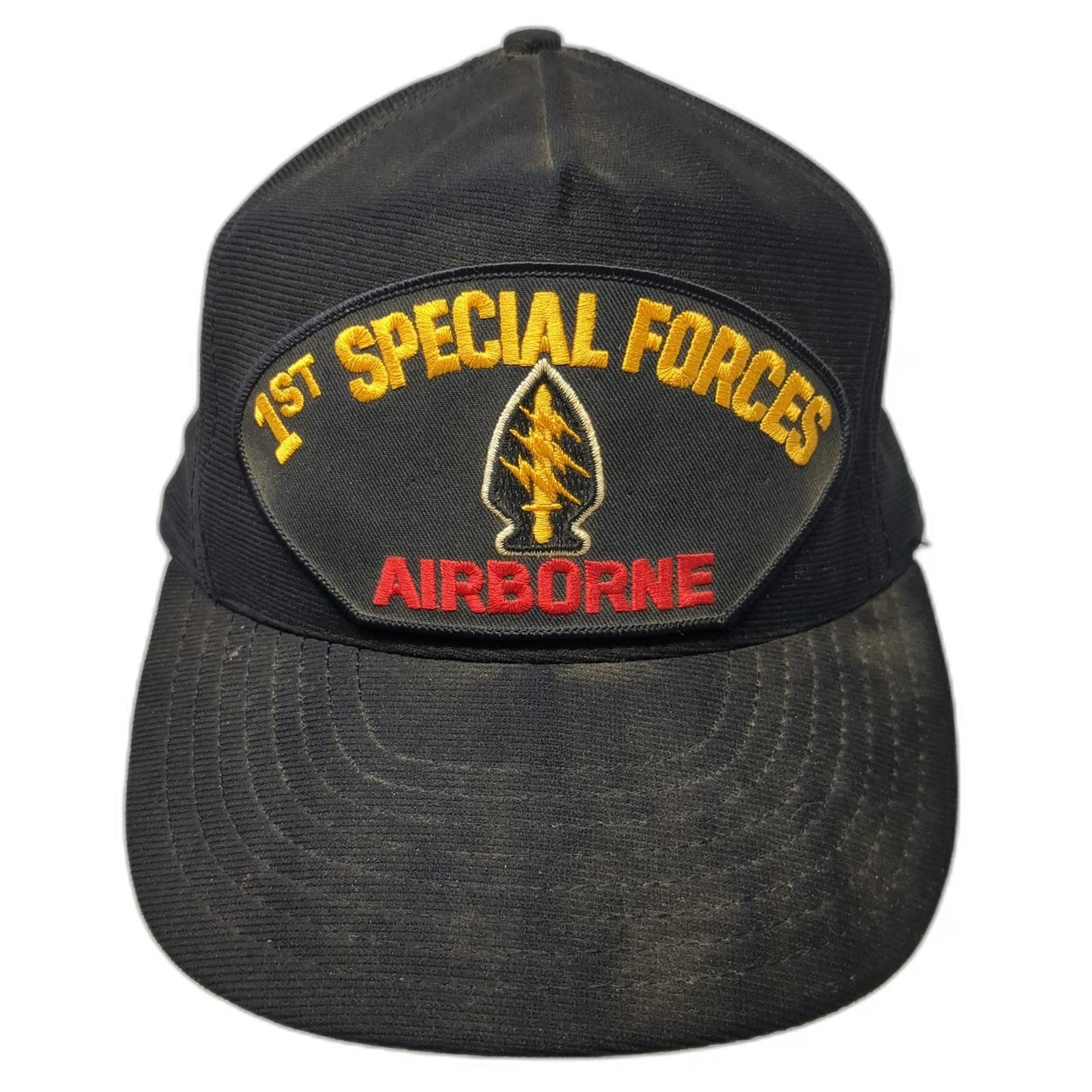 Eagle Crest 1st Special Forces Airborne Trucker Hat Black One Size Snapback USA