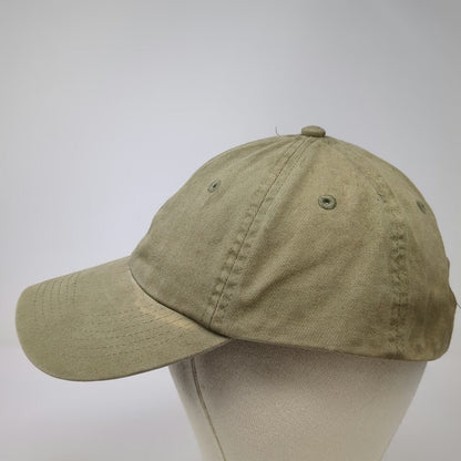 H&M Baseball Cap Green One Size Slideback Adjustable Cotton Solid Blank Hat