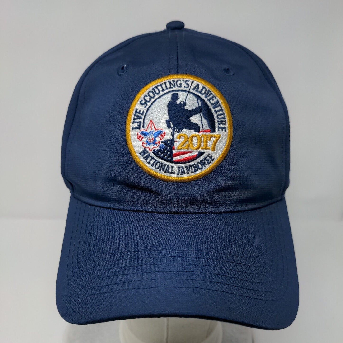 Live Scouting's Adventure National Jamboree 2017 Strapback Hat Blue OSFA 6 Panel