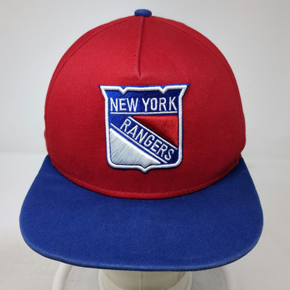 New York Rangers NHL New Era 5 Panel Red Blue S-M Snapback Hat Vintage Hockey