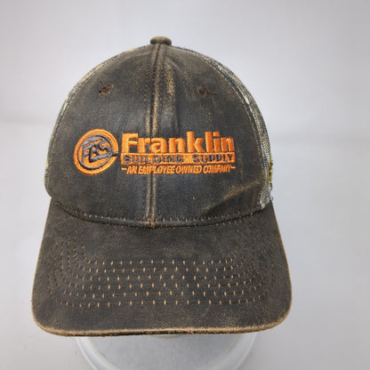 Franklin Building Supply Strapback Trucker Hat Camo One Size Mesh Back