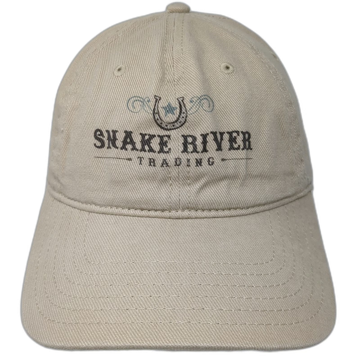 Otto Baseball Cap Beige OSFM Snake River Trading Strapback Western Graphic Hat