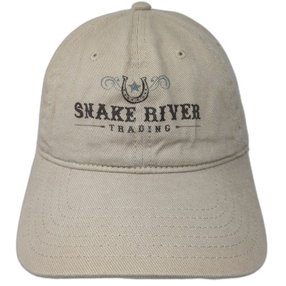 Otto Baseball Cap Beige OSFM Snake River Trading Strapback Western Graphic Hat