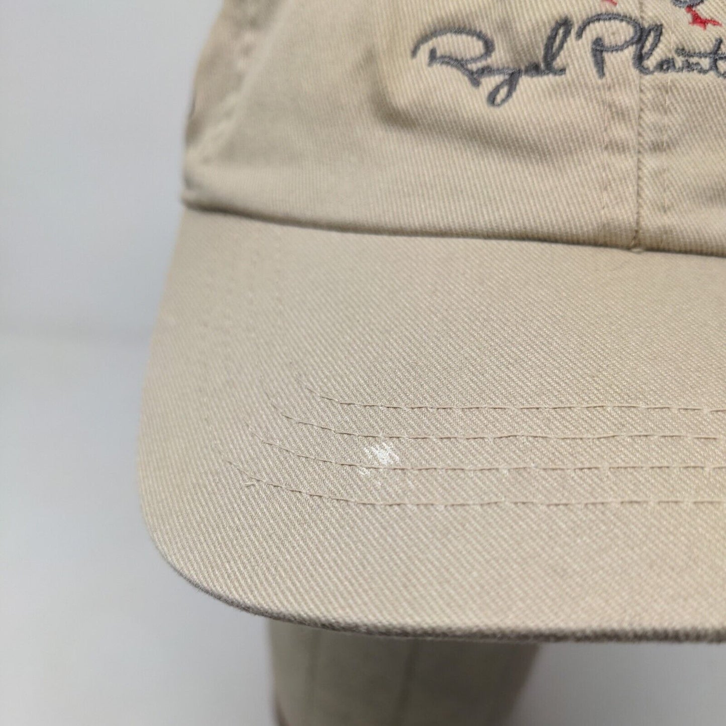 Ahead Men's Strapback Hat Tan Adjustable Embroidered Royal Plantation Island