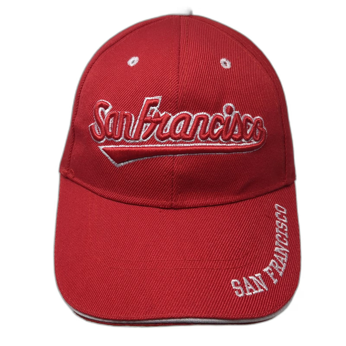 Lanza San Francisco Baseball Cap Red White One Size Hat Script Embroidered Brim