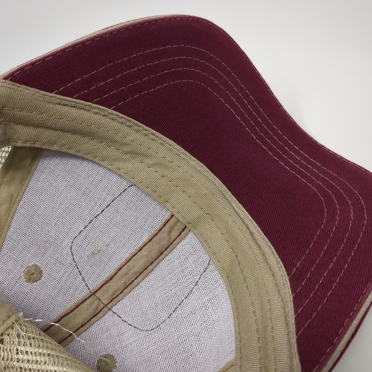 Cobra Baseball Cap Red Beige One Size Mesh Back Mountain River Outfitters Hat