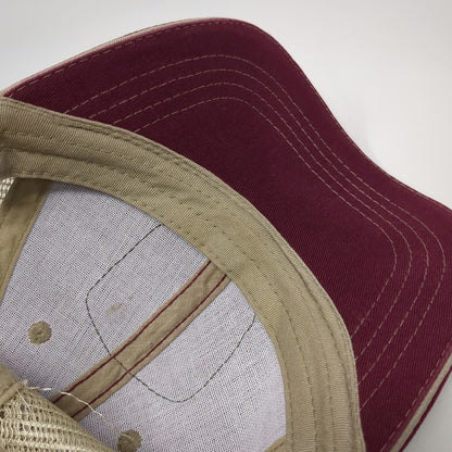 Cobra Baseball Cap Red Beige One Size Mesh Back Mountain River Outfitters Hat