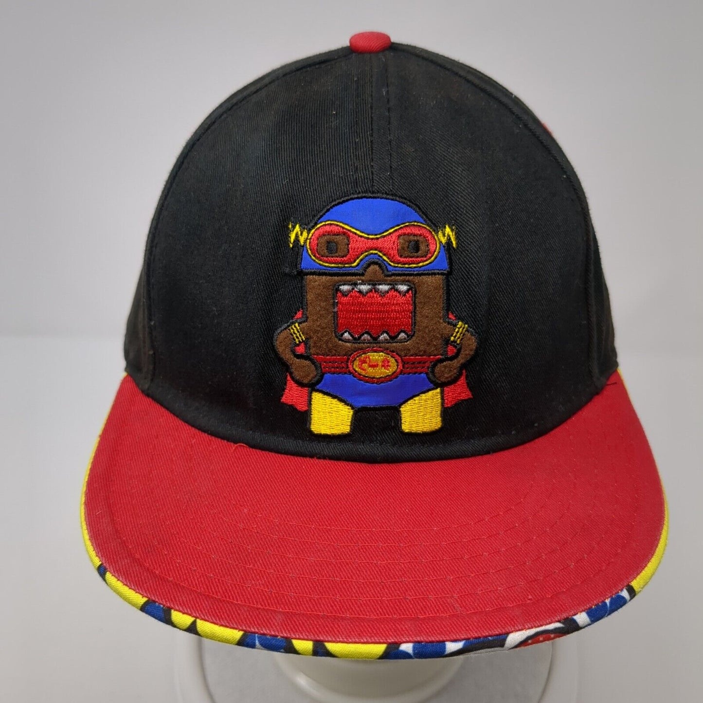 Domo Domo-Kun Snapback Hat Superhero Logo Multicolor OSFA Embroidered Logo