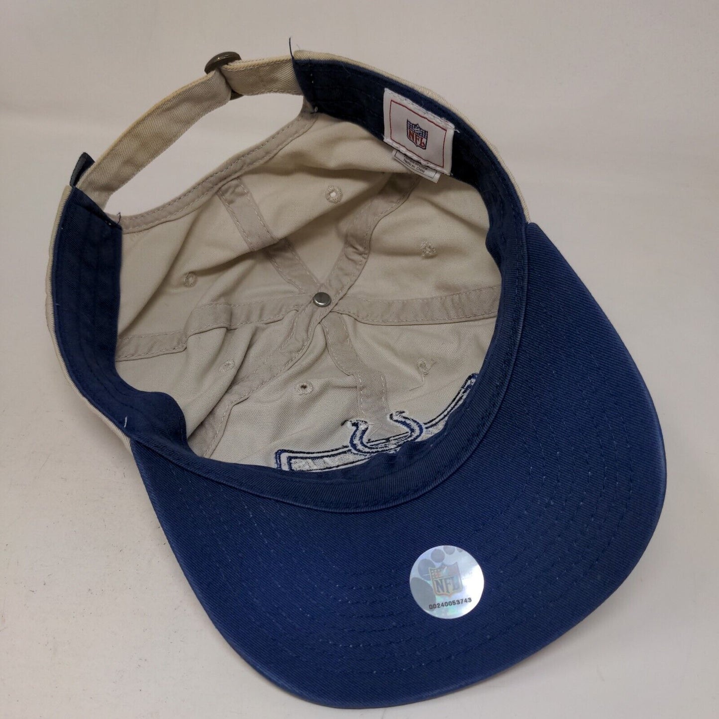 NFL Men's Slideback Hat Tan Size OSFA Embroidered Indianapolis Colts Logo