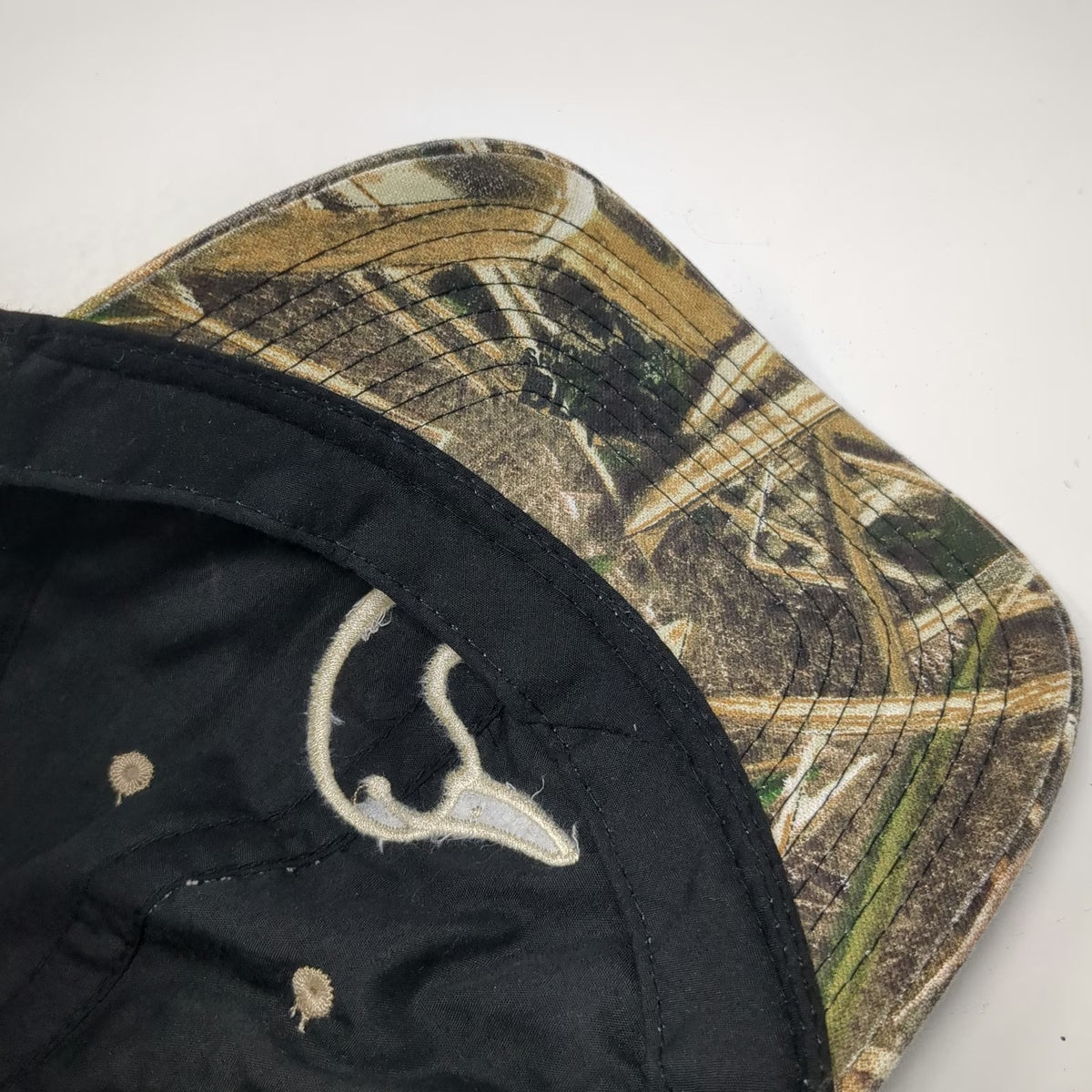 Ducks Unlimited Brown Camo Baseball Cap One Size Marsh Grass Hunting Slideback